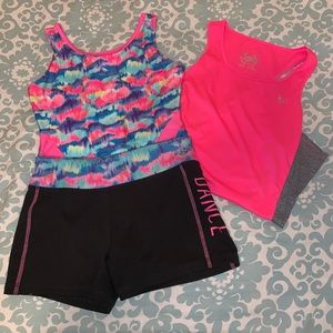 Justice Leotard, Shorts, and Tank Top Set